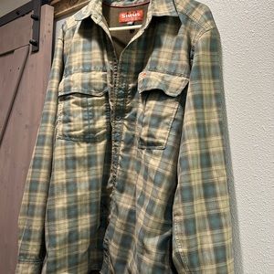 Simms fleece lined long sleeve shirt.